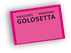 POLICE DEPT. IGGN02S060 GOLOSETTA