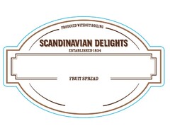 SCANDINAVIAN DELIGHTS ESTABLISHED 1834 FRUIT SPREAD PRODUCED WITHOUT BOILING