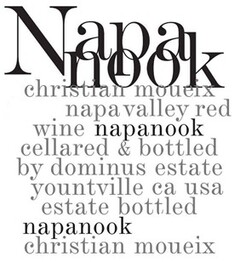 NAPANOOK christian moueix napa valley red wine napanook cellared & bottled by dominus estate yountville ca usa estate bottled napanook christian moueix