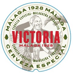 VICTORIA MALÁGA 1928 CERVEZA ESPECIAL MALAGUEÑA Y EXQUISITA