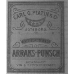 CARL G. PLATIN & Co GöTEBORG ARRAKS-PUNSCH 
AKTIEBOLAGET VIN- & SPRITCENTRALEN