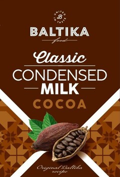 BALTIKA food Classic CONDENSED MILK COCOA Original Baltika recipe  B UNITED IN TASTE