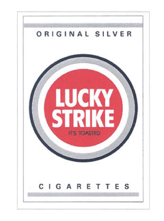 ORIGINAL SILVER LUCKY STRIKE IT'S TOASTED CIGARETTES