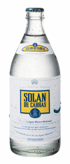 SOLAN DE CABRAS PRODUCTOS PARA LA SALUD Agua Mineral Natural SOLAN DE CABRAS