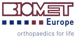 BIOMET Europe orthopaedics for life
