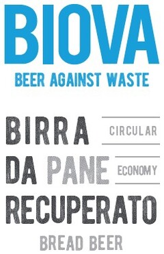 BIOVA BEER AGAINST WASTE BIRRA DA PANE RECUPERATO CIRCULAR ECONOMY BREAD BEER