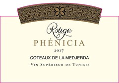 ROUGE PHENICIA 2017 COTEAUX DE LA MEDJERDA VIN SUPERIEUR DE TUNISIE