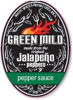 GREEN MILD made from the original Jalapeno peppers pepper sauce
