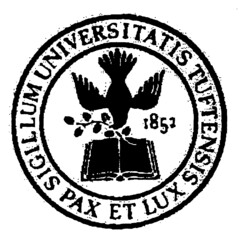 SIGILLUM UNIVERSITATIS TUFTENSIS PAX ET LUX 1852