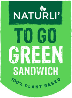 NATURLI’ TO GO GREEN SANDWICH 100% PLANT BASED