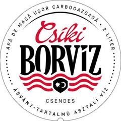 Csíki BORVÍZ CSENDES APĂ DE MASĂ UȘOR CARBOGAZOASĂ  ÁSVÁNY – TARTALMÚ ASZTALI VÍZ