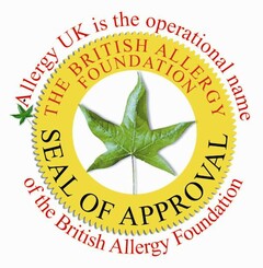 SEAL OF APPROVAL Allergy UK is the operational name of the British Allergy Foundation THE BRITISH ALLERGY FOUNDATION