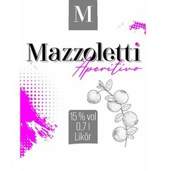 M Mazzoletti Aperitivo 15% vol 0,7 l Likör