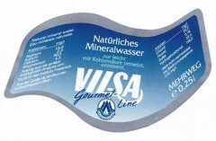 VILSA Gourmet-Line Natürliches Mineralwasser nur leicht mit Kohlensäure versetzt, enteisent.