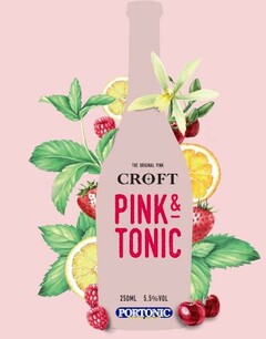 THE ORIGINAL PINK CROFT PINK & TONIC 250ML 5.5 % VOL PORTONIC