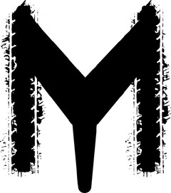 The mark consists of the wording "M" with design