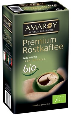 AMAROY PREMIUM RÖSTKAFFEE Premium Röstkaffee Mild würzig 100% ARABICA bio Filterfien gemahlen