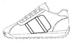 Die Anmeldemarke besteht aus einer an der Seitenfläche eines Schuhs blickfangmäßig angebrachten Dekorationstasche mit Seitenlasche, die den betreffenden Schuh in unterscheidungskräftiger Weise kennzeichnet; Beansprucht wird eine "Positionsmarke", bei der die individuelle Kennzeichnung der Ware dadurch erfolgen soll, daß sich eine üblicherweise nicht an Schuhen angebrachte Dekorationstasche an stets gleicher Stelle auf einem Schuh befindet.