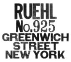 RUEHL No.925 GREENWICH STREET NEW YORK