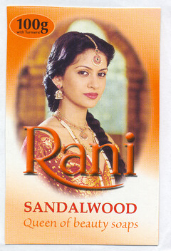 Rani SANDALWOOD Queen of beauty soaps 100 gr with Turmeric