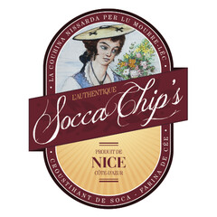 L'AUTHENTIQUE SOCCA CHIP'S PRODUIT DE NICE CÔTE-D'AZHUR LA COUHINA NISSARDA PER LU MOURRE-LÉC. CROUSTIHANT DE SOCA - FARINA DE CÉE.