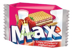 Flis Happy Max Crispy strawberry yoghurt wafer