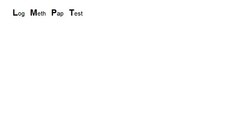 Log Meth Pap Test