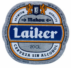 PREMIUM L QUALITY Laiker CERVEZA SIN ALCOHOL