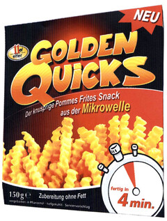 11er elfer GOLDEN QUICKS Der knusprige Pommes Frites Snack aus der Mikrowelle