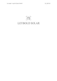 LEYBOLD SOLAR