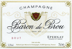 CHAMPAGNE BARON DE BROU DEPUIS 1872