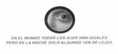 EN EL MUNDO TODOS LOS OJOS SON IGUALES. PERO EN LA NOCHE SOLO ALGUNOS VEN DE LEJOS