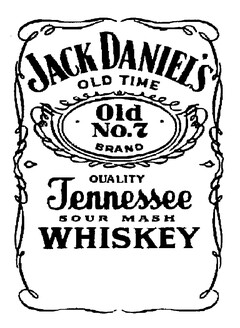 JACK DANIEL'S OLD TIME Old No.7 BRAND QUALITY Tennessee SOUR MASH WHISKEY