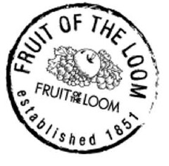 FRUIT OF THE LOOM FRUIT ESTABLISHED 1851