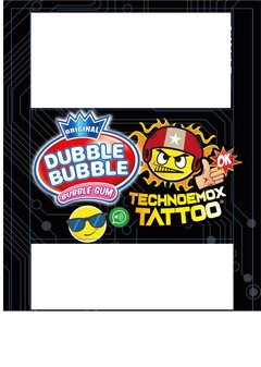 ORIGINAL DUBBLE BUBBLE BUBBLE GUM OK TECHNOEMOX TATTOO