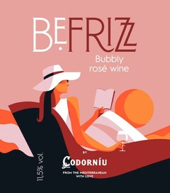 BE FRIZZ Bubbly rosé wine by CODORNÍU from the mediterranean with love