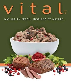 Vital, brand dog food, naturally fresh, inspired by nature