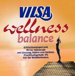 VILSA wellness balance Erfrischungsgetränk Birne-Maracuja mit Ginseng, Malve und Melisse. Fruchtsaftgehalt:3% Für Ihr Wohlbefinden.