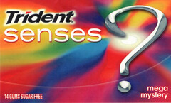 TRIDENT SENSES MEGA MYSTERY 14 GUMS SUGAR FREE