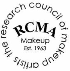 RCMA MAKEUP EST. 1963 THE RESEARCH COUNCIL OF MAKEUP ARTISTS