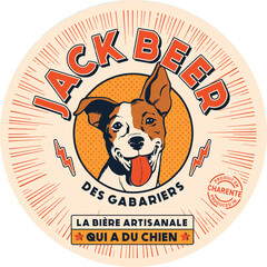 JACK BEER DES GABARIERS LA BIERE ARTISANALE QUI A DU CHIEN PRODUIT EN CHARENTE PRODUCED IN