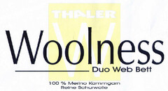 THALER W Woolness Duo Web Bett 100% Merino Kammgarn Reine Schurwolle.