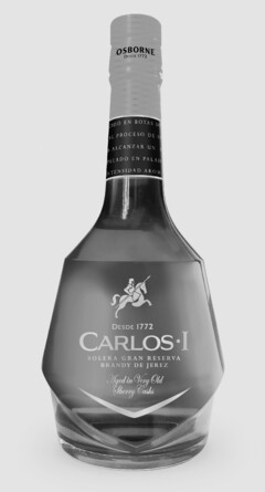 Osborne desde 1772 CARLOS I Solera gran reserva Brandy de Jerez