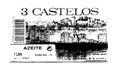 3 CASTELOS AZEITE 1 Litro ACIDEZ MAX CASTELO BRANCO TORRES NOVAS J.C. COIMBRA, S.A. ESTARREJA