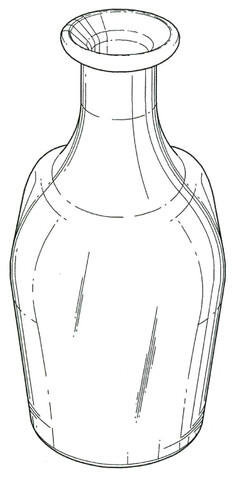 The mark is a three-dimensional package design of a bottle featuring a horizontal cross-section which is round at the bottom and as one moves upward, the cross-section becomes square at the shoulders of the bottle. The lining and stippling are features of the mark and are not intended to indicate colour.