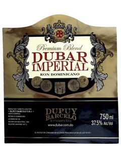 Premium Blend DUBAR IMPERIAL RON DOMINICANO DUPUY BARCELO & COMPAÑIA www.dubar.com.do