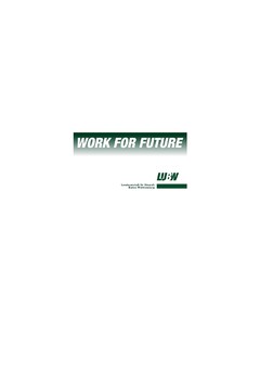 WORK FOR FUTURE LUBW Landesanstalt für Umwelt Baden-Württemberg