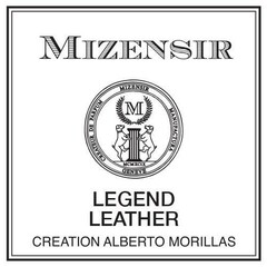 MIZENSIR LEGEND LEATHER CREATION ALBERTO MORILLAS M MIZENSIR MANUFACTURA GENEVE CREATEUR DE PARFUM