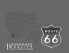 ROUTE 66 LEGENDARY QUALITY FINEST AMERICAN BLEND LOS ANGELES