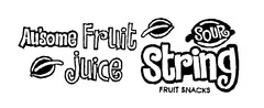 Au'some Fruit juice Sour String FRUIT SNACKS